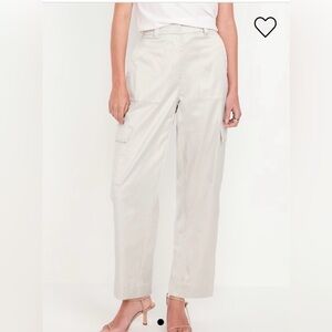 Old Navy Women's Light Cream Cargo Trousers